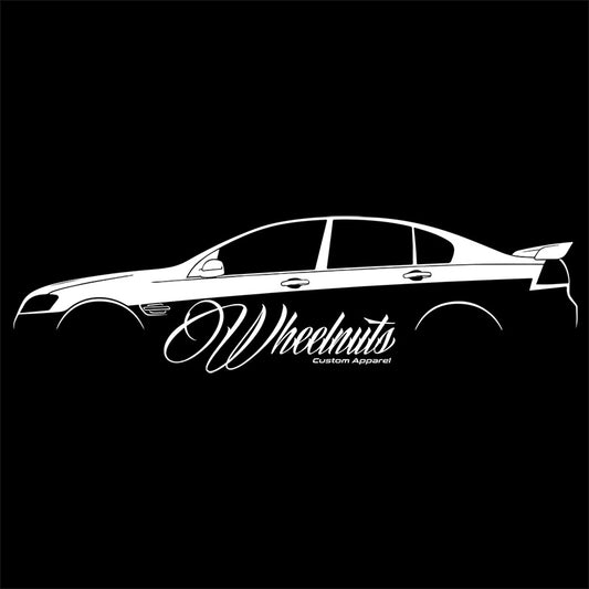 Wheelnuts Custom Apparel VE SSV White On Black Vinyl Sticker 60cm