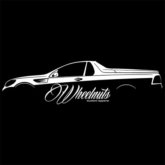 Wheelnuts Custom Apparel VF GTSR MALOO White On Black Vinyl Sticker 30cm