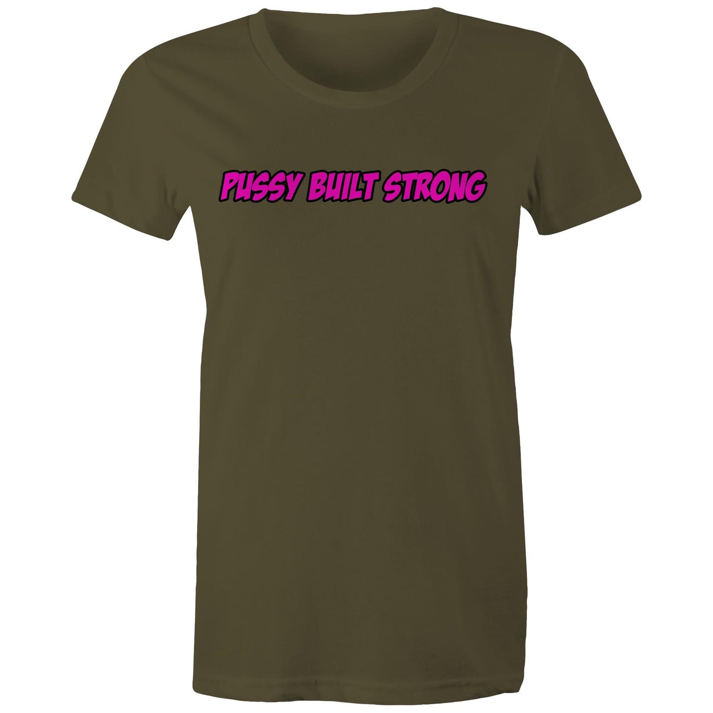 Pussy Built Strong AS Colour - Women's Maple Tee