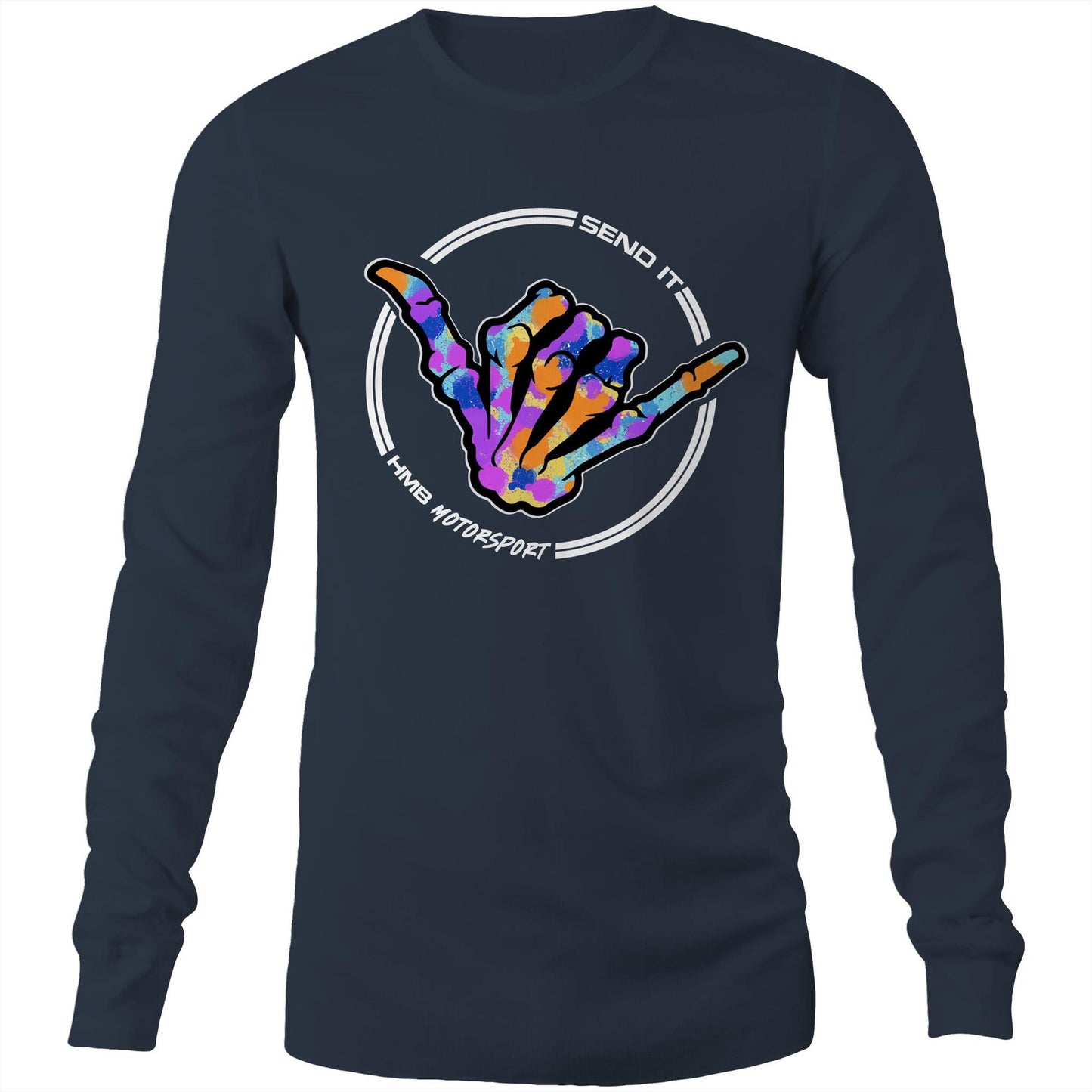 HMB Send It Multi Colour AS Colour Mens Long Sleeve Tee