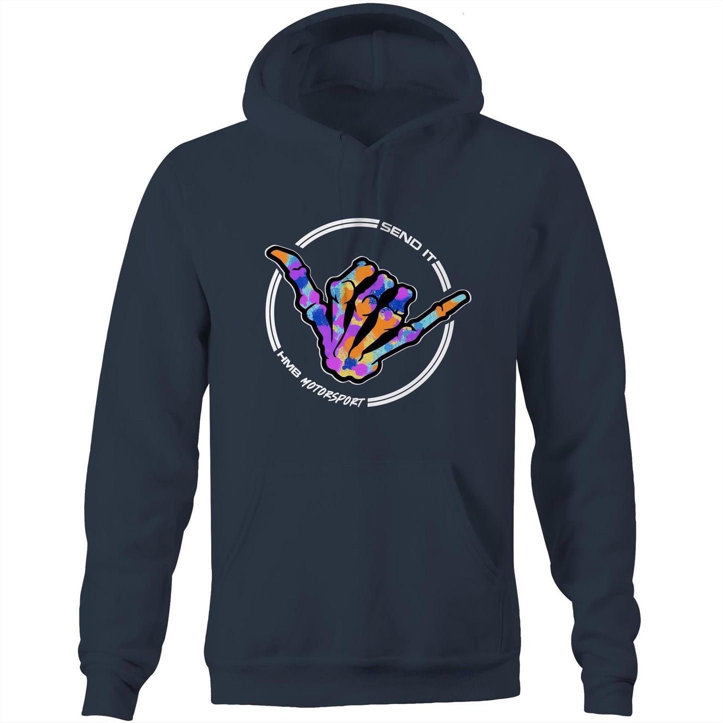 HMB Send It Multi Colour AS Colour Stencil Hoodie