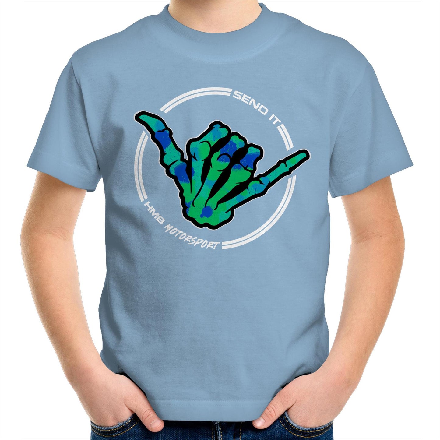 HMB Send It Green Blue AS Colour Kids T-Shirt