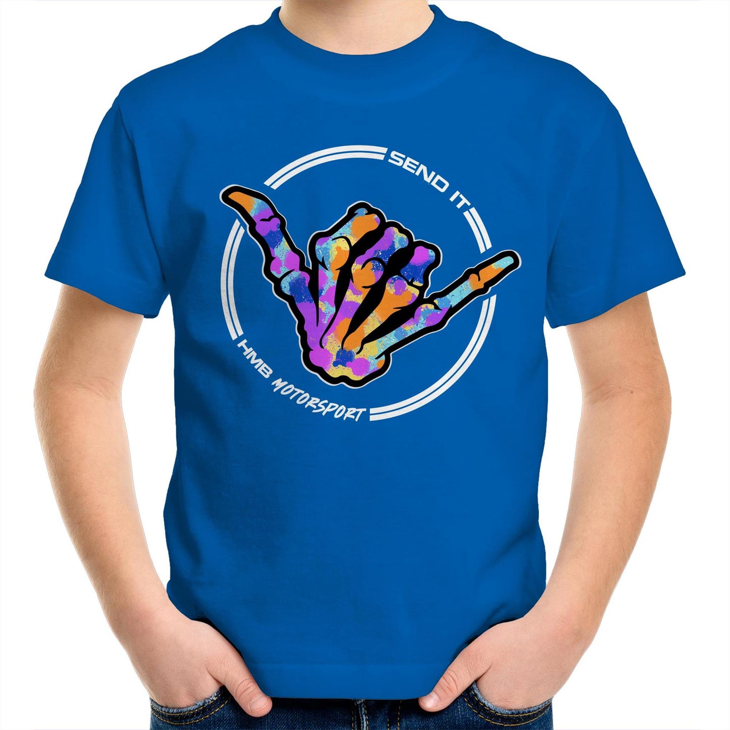 HMB Send it Multi Colour Kids Youth T-Shirt