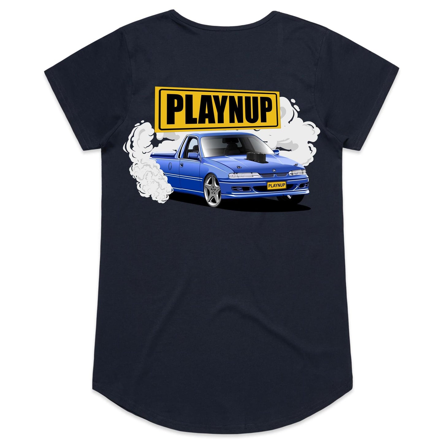 Playnup LS Skid Ute AS Colour Womens Scoop Neck T-Shirt