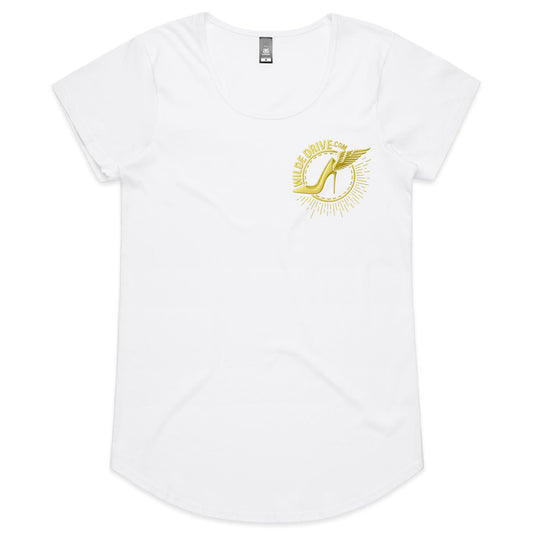 WILDE DRIVE.COM  LIMITED EDITION GOLD CHROME AS Colour Mali - Womens Scoop Neck T-Shirt