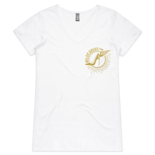 WILDE DRIVE.COM AS Colour Bevel - Womens V-Neck T-Shirt