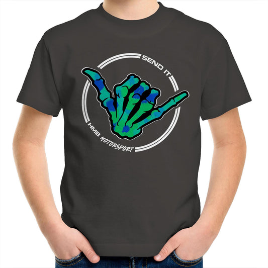 HMB Send It Green Blue AS Colour Kids T-Shirt