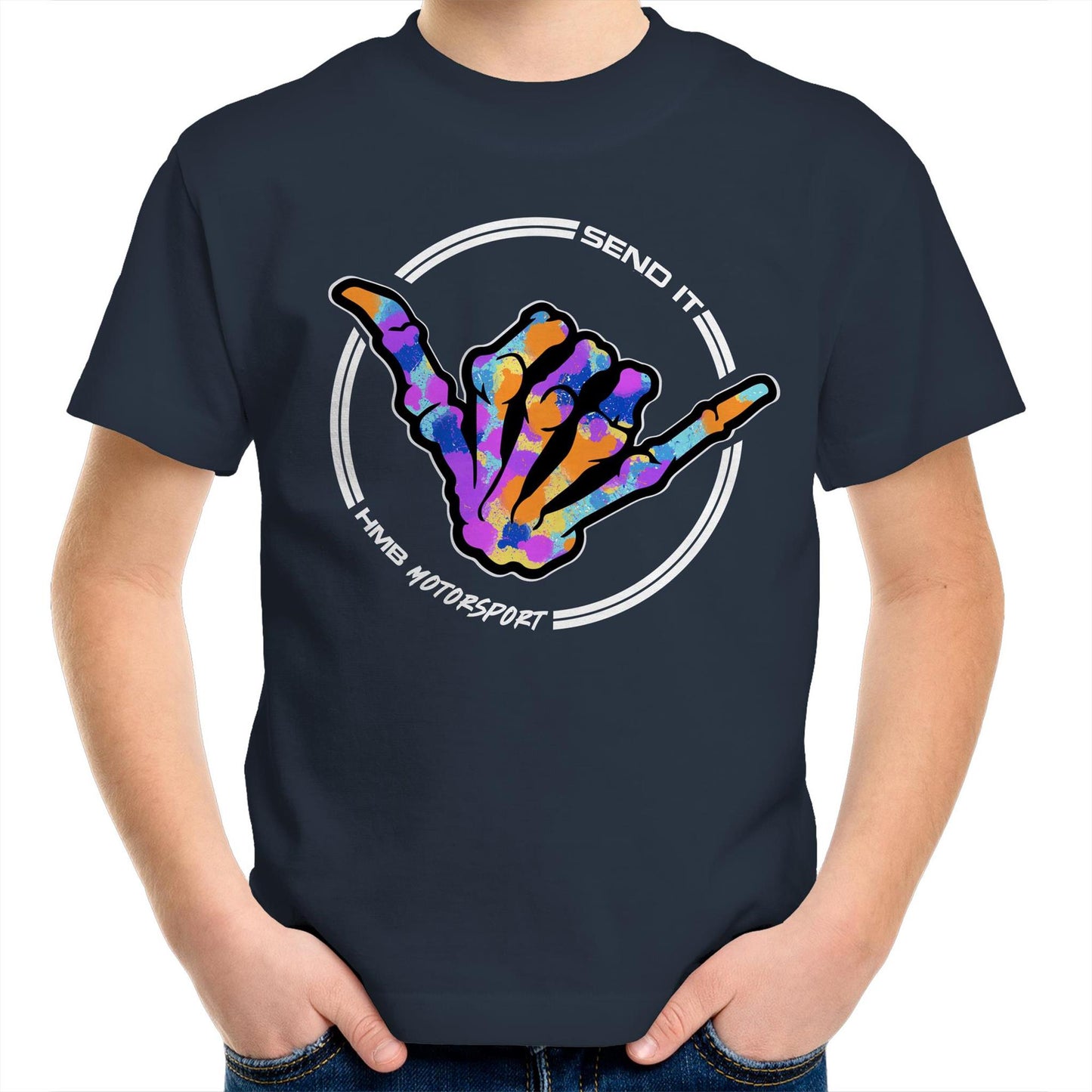 HMB Send it Multi Colour Kids Youth T-Shirt