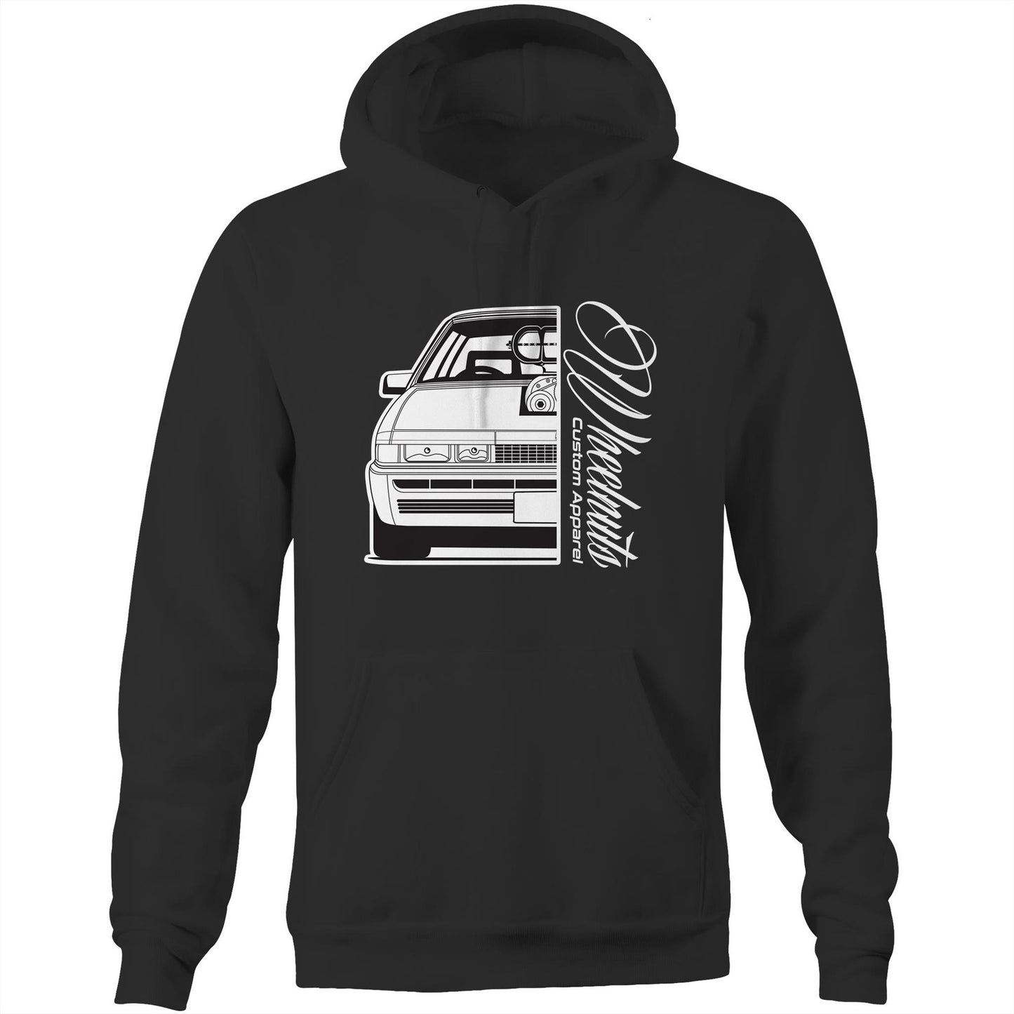 VL Calais Blown Front Back AS Colour Stencil - Pocket Hoodie Sweatshirt