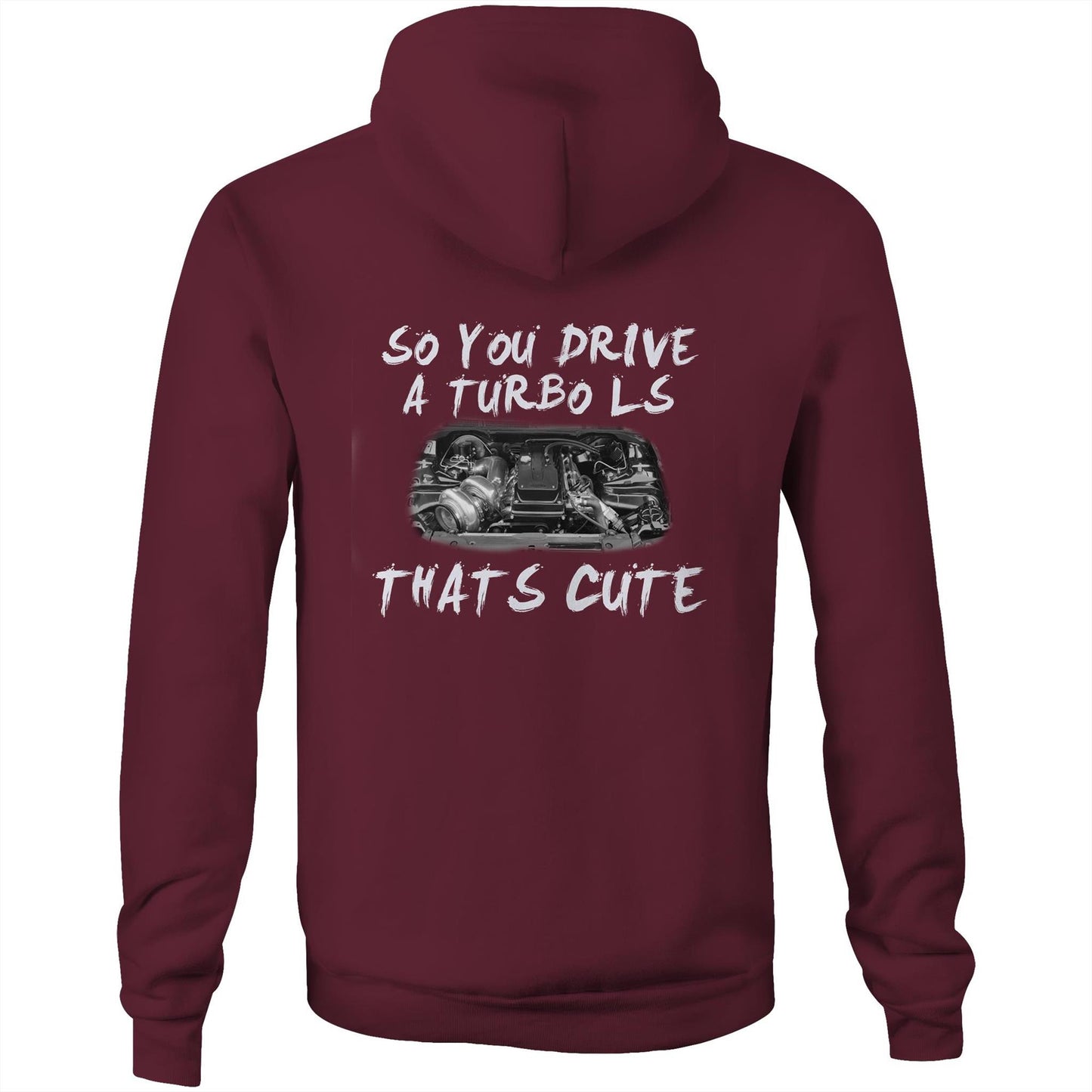 Thats Cute Barra Turbo WN Drag Logo AS Colour Stencil Hoodie
