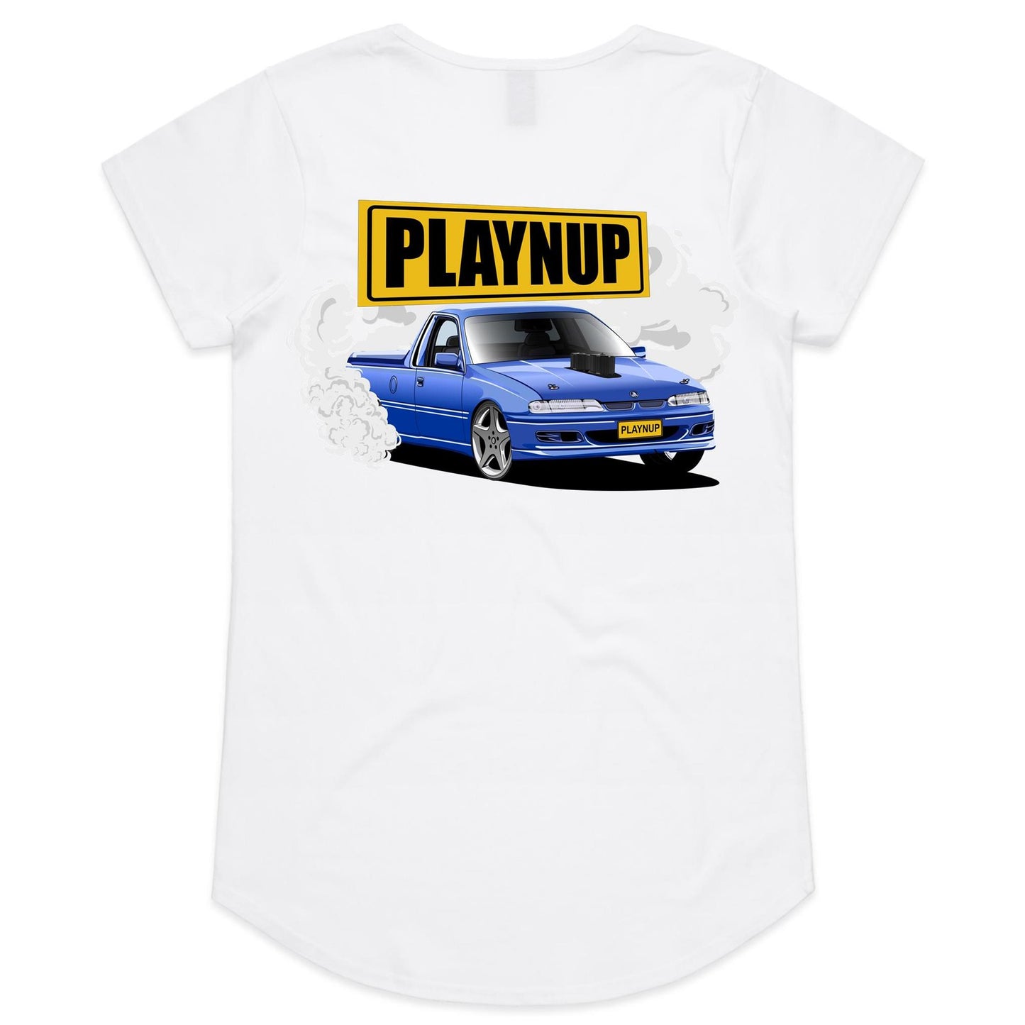 Playnup LS Skid Ute AS Colour Womens Scoop Neck T-Shirt