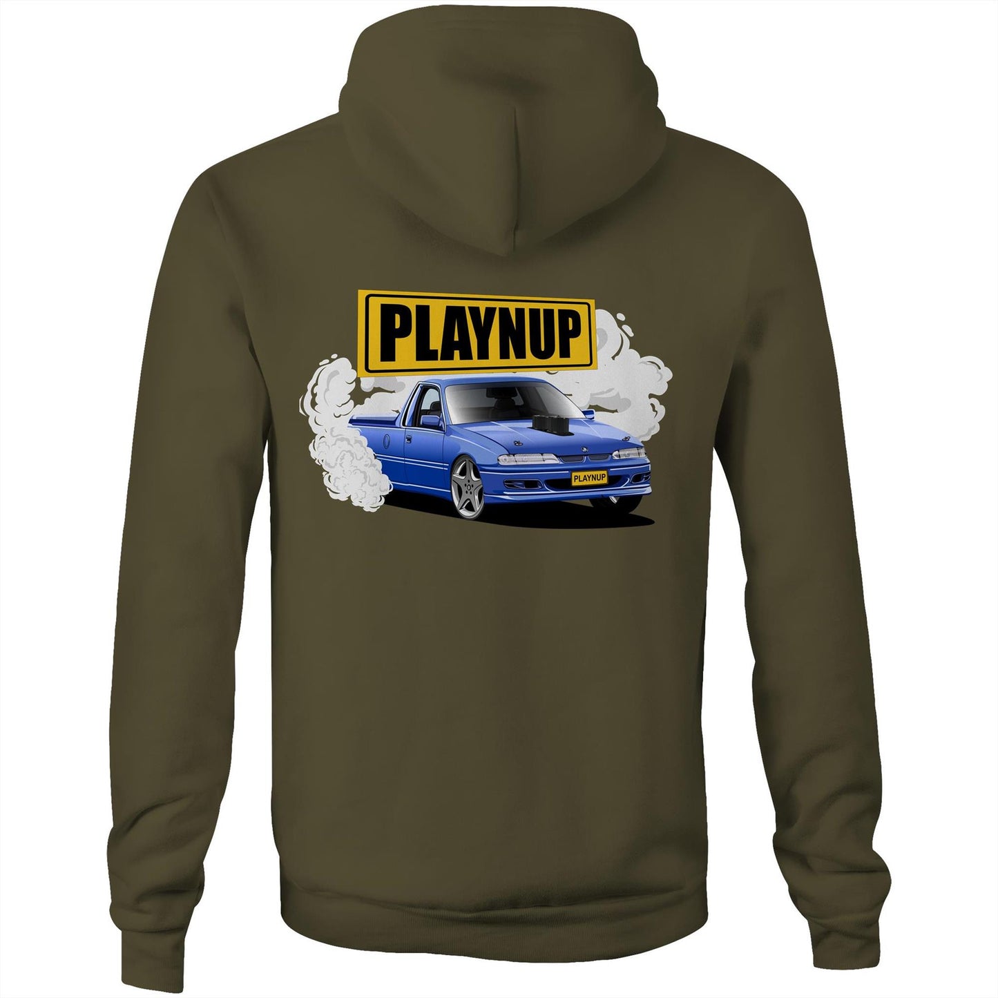 Playnup LS Skid Ute 2 sides Hoodie AS Colour Stencil