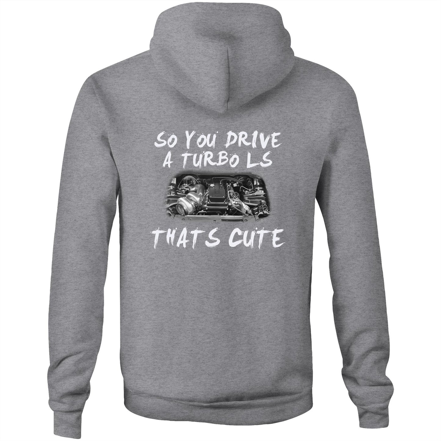 Thats Cute Barra Turbo WN Drag Logo AS Colour Stencil Hoodie