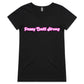 Pussy Built Strong  Colour Bevel - Womens V-Neck T-Shirt