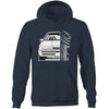 VL Calais Turbo Front Back AS Colour Stencil - Pocket Hoodie Sweatshirt