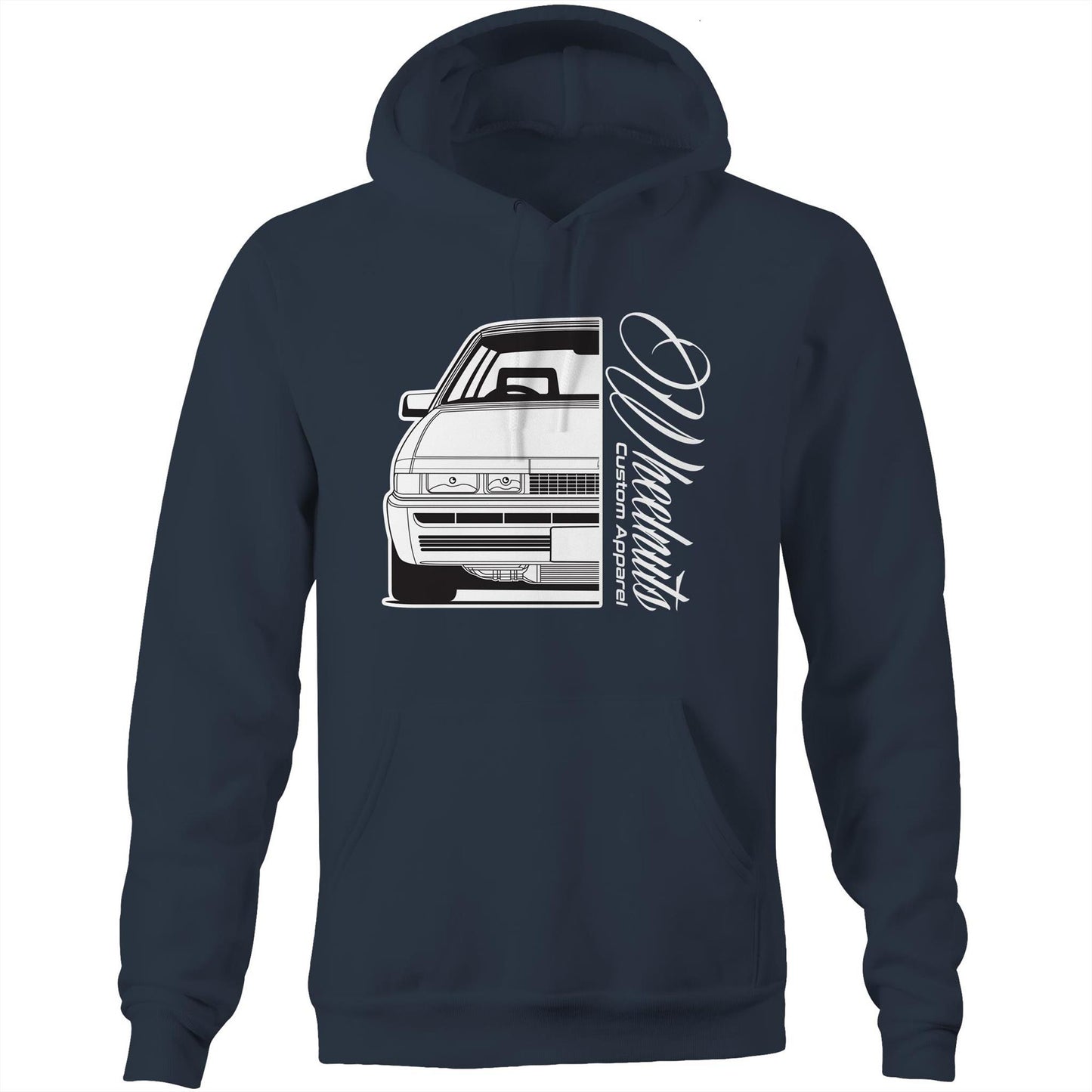 VL Calais Turbo Front Back AS Colour Stencil - Pocket Hoodie Sweatshirt