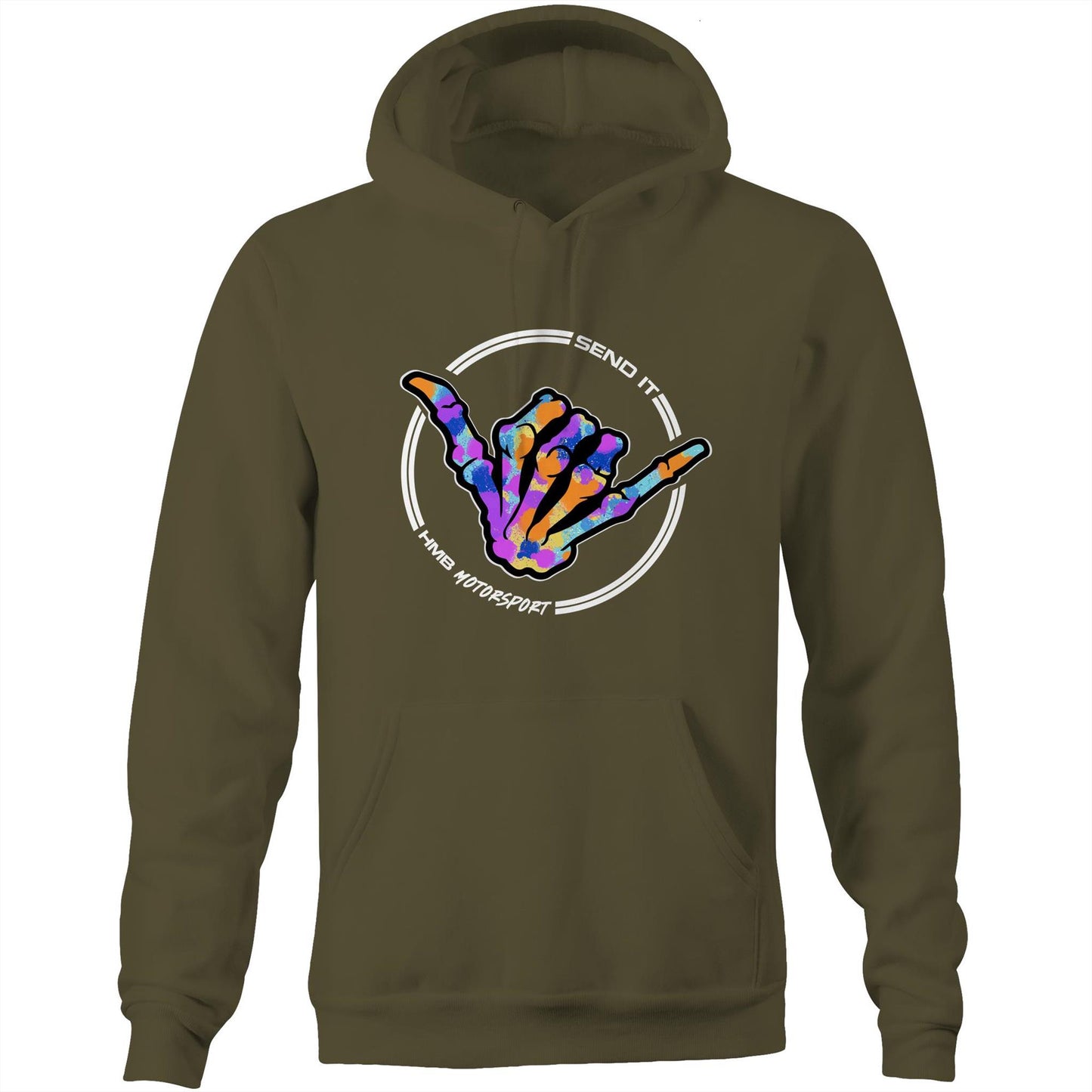 HMB Send It Multi Colour AS Colour Stencil Hoodie