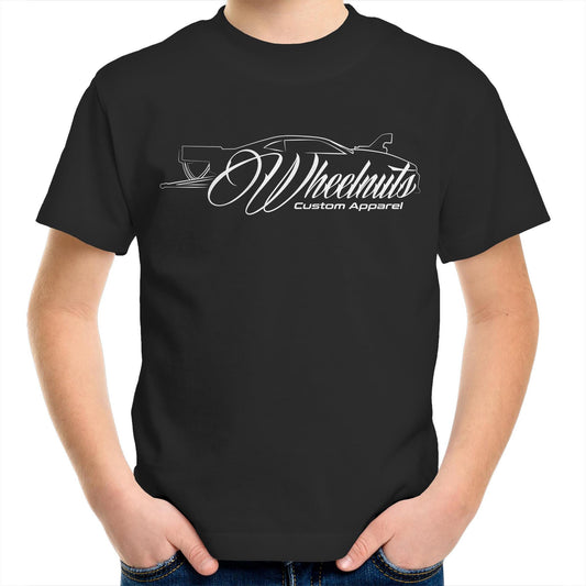 Wheelnuts Drag Car AS Colour Kids Youth T-Shirt