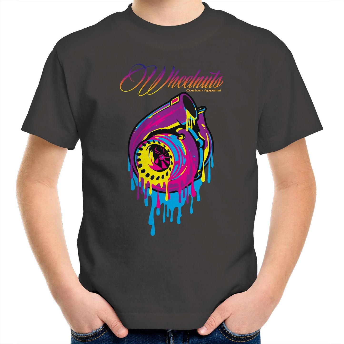 Rainbow turbo Dripping - Kids Youth T-Shirt