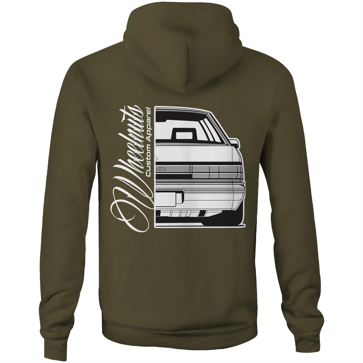 VL Calais Blown Front Back AS Colour Stencil - Pocket Hoodie Sweatshirt