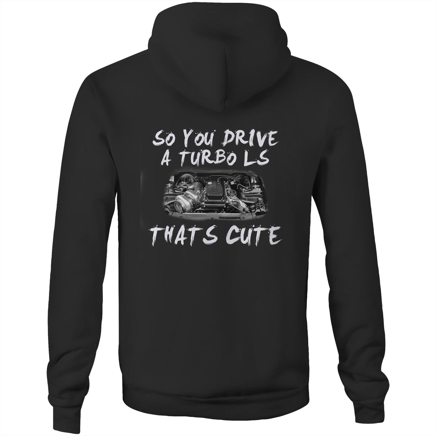 Thats Cute Barra Turbo WN Drag Logo AS Colour Stencil Hoodie