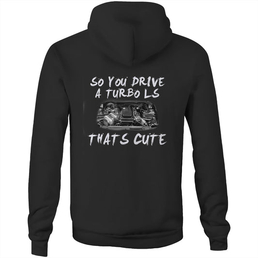 Thats Cute Barra Turbo WN Drag Logo AS Colour Stencil Hoodie