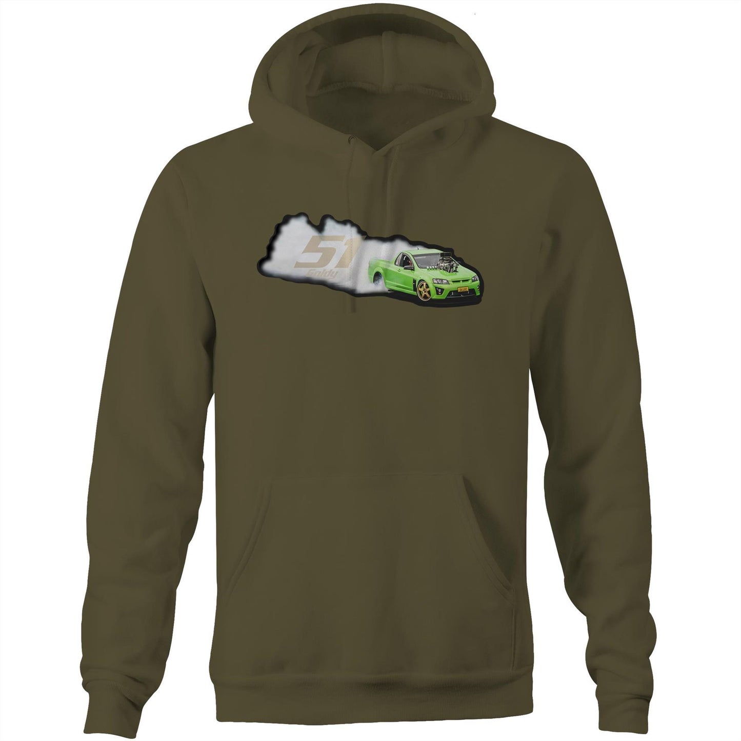 Goldy 51 14LOZ Drifting AS Colour Stencil - Pocket Hoodie Sweatshirt
