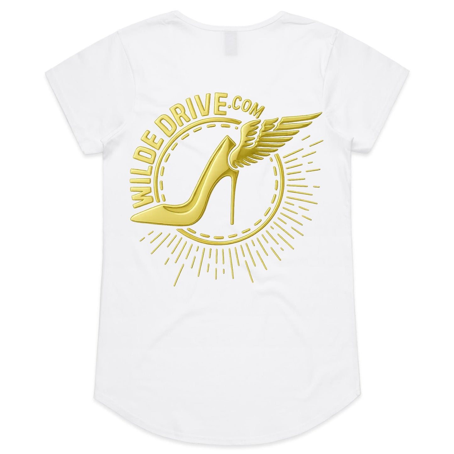 WILDE DRIVE.COM  LIMITED EDITION GOLD CHROME AS Colour Mali - Womens Scoop Neck T-Shirt