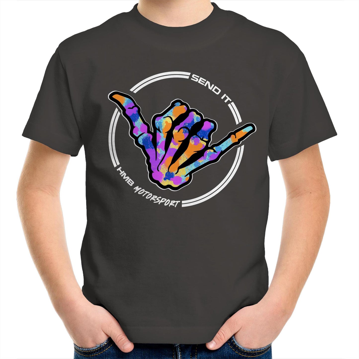 HMB Send it Multi Colour Kids Youth T-Shirt