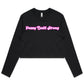 Pussy Built Strong  Colour - Women's Long Sleeve Crop Tee