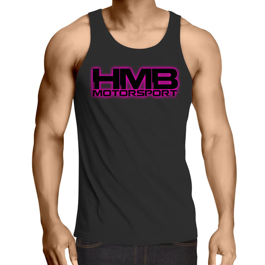 HMB Pink Logo Mens Singlet Top
