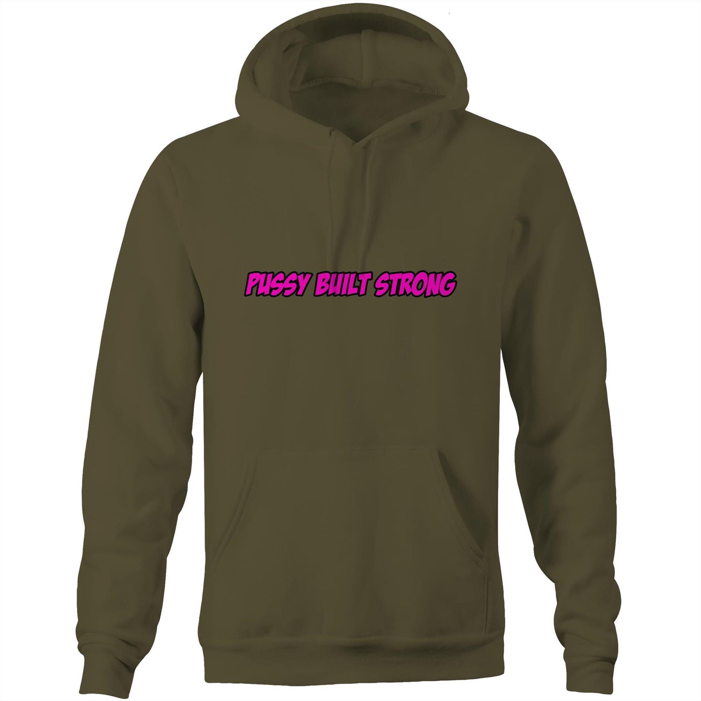 Pussy Built Strong WAP AS Colour Stencil - Pocket Hoodie Sweatshirt