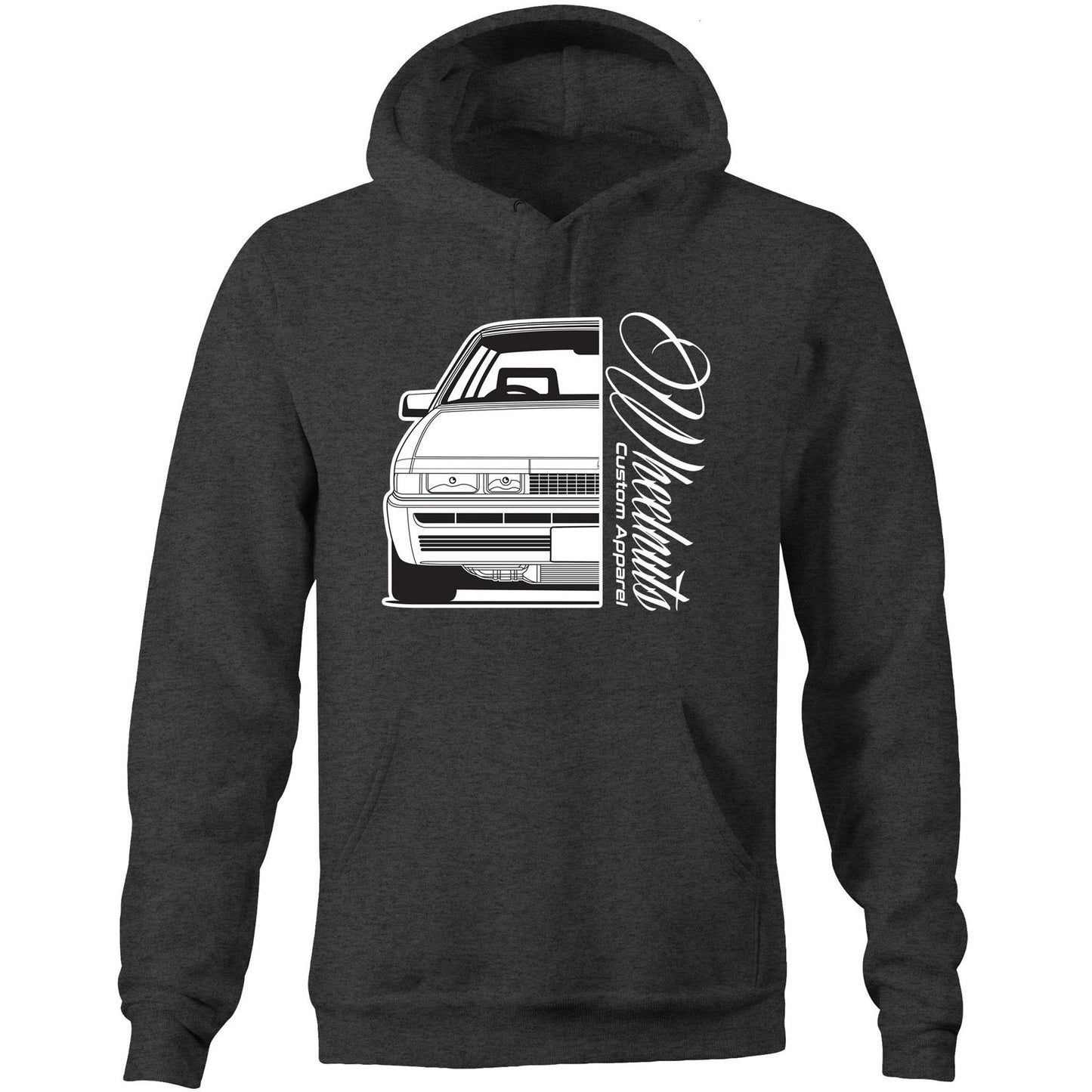 VL Calais Turbo Front Back AS Colour Stencil - Pocket Hoodie Sweatshirt