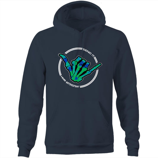 HMB Send It Green Blue AS Colour Stencil  Hoodie
