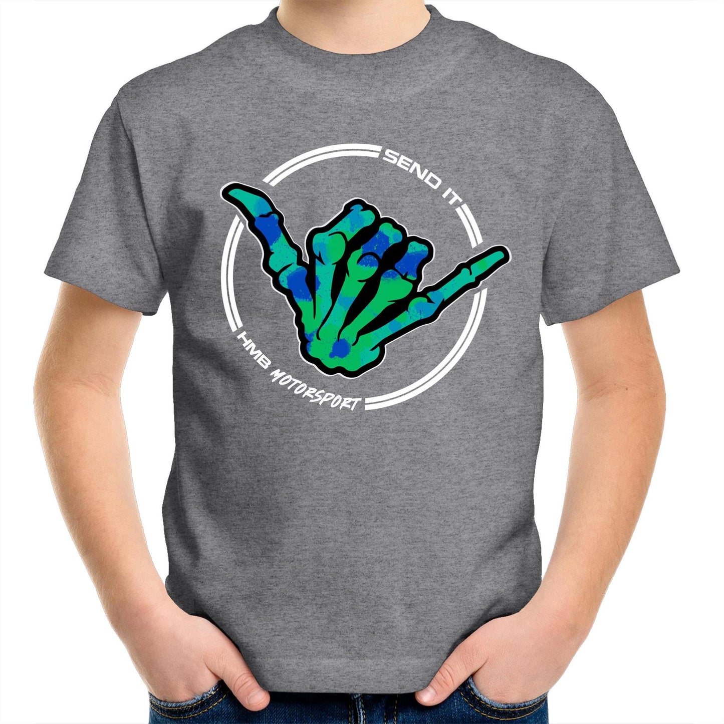HMB Send It Green Blue AS Colour Kids T-Shirt