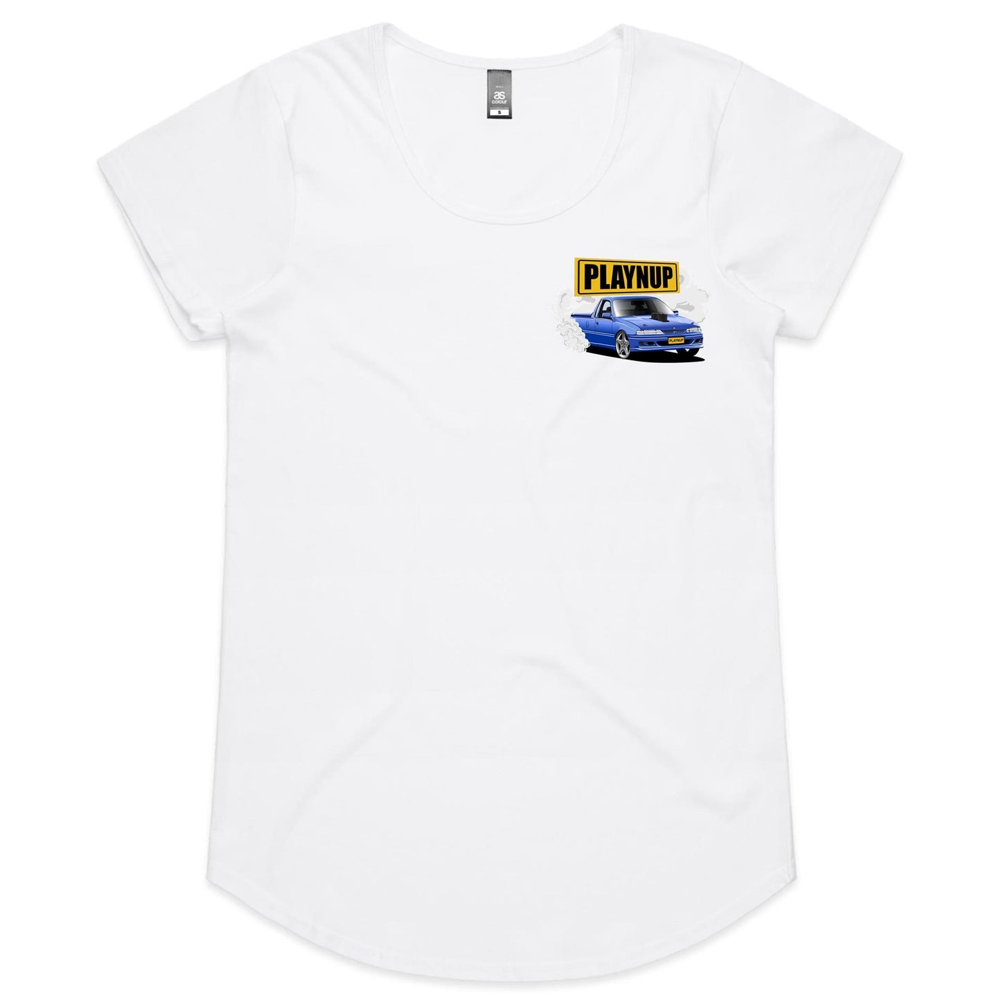 Playnup LS Skid Ute AS Colour Womens Scoop Neck T-Shirt
