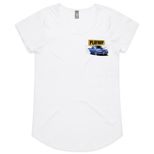 Playnup LS Skid Ute AS Colour Womens Scoop Neck T-Shirt